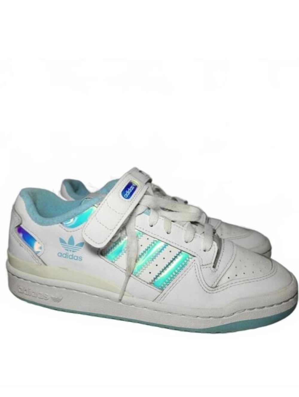 Adidas Women's Sport Shoes White Turquoise Size 6.5 Athletic